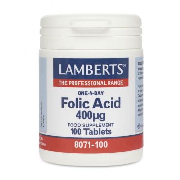 Lamberts Folic Acid 400mcg 100 tabs - Συμπληρώματα Διατροφής στο Pharmeden.gr