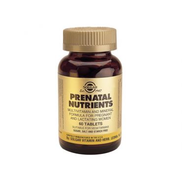 Solgar Πολυβιταμινη Prenatal Nutrients 60 Ταμπλέτες - Βιταμίνες στο Pharmeden.gr