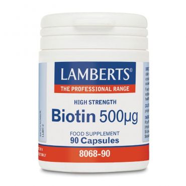 Lamberts Biotin 500mcg 90 caps - Συμπληρώματα Διατροφής στο Pharmeden.gr