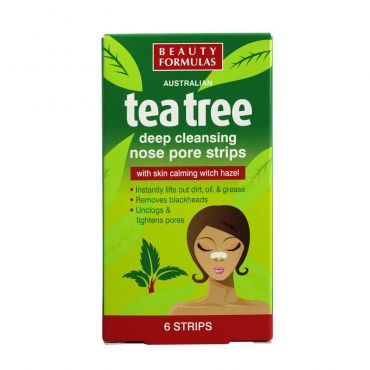 Beauty Formulas Tea Tree Deep Cleansing Nose Pore Strips 6pcs - Πρόσωπο στο Pharmeden.gr