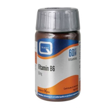 Quest Vitamin B6 50 mg 60 tabs - Βιταμίνες στο Pharmeden.gr