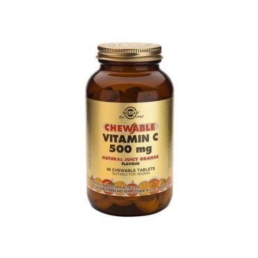 Solgar C 500mg Chewable Γεύση Πορτοκάλι 90 tabs - Βιταμίνες στο Pharmeden.gr