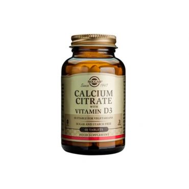 Solgar Calcium Citrate 250mg with D3 60 tabs - Συμπληρώματα Διατροφής στο Pharmeden.gr