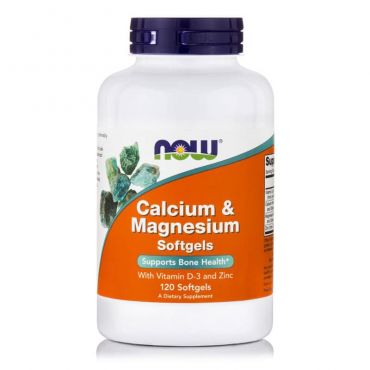 Now Foods Calcium & Magnesium+D (+ 10 mg Zinc) 120 Softgels - Συμπληρώματα στο Pharmeden.gr