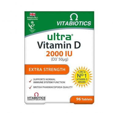 Vitabiotics Ultra Vitamin D 2000IU (50μg) 96tabs - Βιταμίνες στο Pharmeden.gr