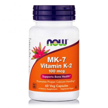 Now Foods MK-7 Vitamin K-2 100 mcg 60 Vcaps - Συμπληρώματα Διατροφής στο Pharmeden.gr
