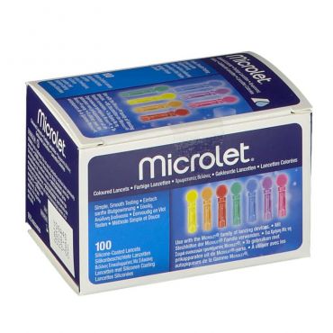Bayer Microlet Σκαρφιστήρες Έγχρωμοι 100pcs - Ιατρικές Συσκευές στο Pharmeden.gr