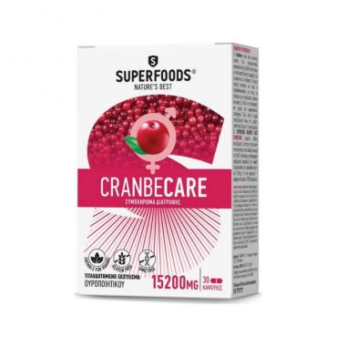 Superfoods Cranbecare 15.200mg 30caps - Συμπληρώματα Διατροφής στο Pharmeden.gr