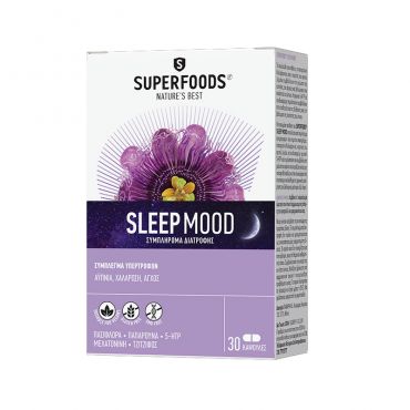 Superfoods Sleep Mood 30 Caps - Συμπληρώματα Διατροφής στο Pharmeden.gr