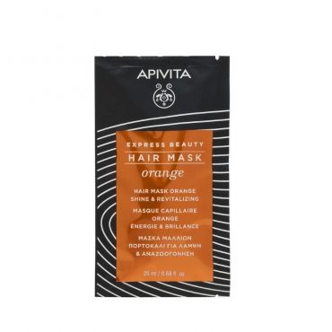 Apivita Express Beauty Μάσκα Μαλλιών Λάμψης & Ανανζωογόνησης με Πορτοκάλι 20ml - Μαλλιά στο Pharmeden.gr
