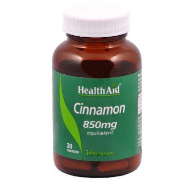 Health Aid Cinnamon 850mg 30caps - Συμπληρώματα Διατροφής στο Pharmeden.gr