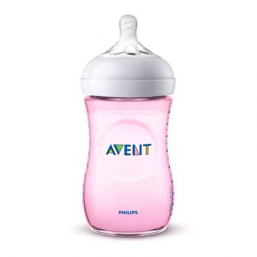 Avent Natural Μπιμπερό Πλαστικό Ροζ 260ml - Αξεσουάρ για Μωρά στο Pharmeden.gr