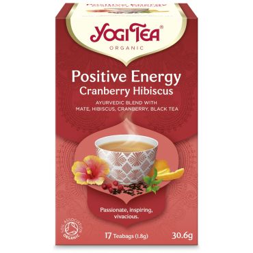 Yogi Tea Positive Energy Cranberry Hibiscus 17τμχ - Βιολογικά Προϊόντα στο Pharmeden.gr