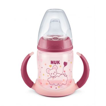 Nuk  First Choice Rose & Blue Μπιμπερό Εκπαίδευσης με Ρύγχος Σιλικόνης 6m+ Ροζ 150ml - Αξεσουάρ για Μωρά στο Pharmeden.gr