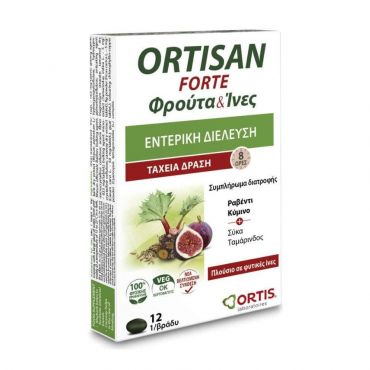 Ortis Ortisan Forte Fruits & Fibres για την Δυσκοιλιότητα 12tabs - Συμπληρώματα Διατροφής στο Pharmeden.gr
