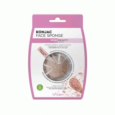 Vican Wise Beauty Konjac Face Sponge Pink Clay Powder - Πρόσωπο στο Pharmeden.gr