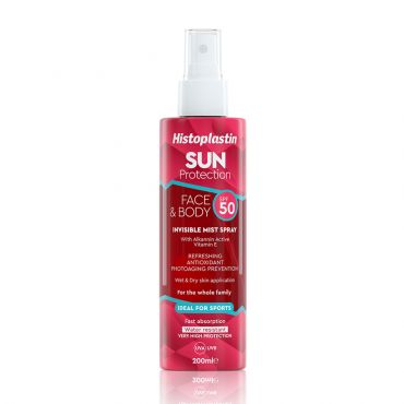 Histoplastin Sun Protection Invisible Mist Spray Face & Body SPF50 200ml - Αντηλιακά στο Pharmeden.gr