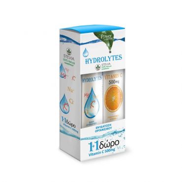 Power Health Hydrolytes Stevia με Γεύση Λεμόνι 20 tabs & ΔΩΡΟ Vitamin C 500mg 20 tabs - Βιταμίνες στο Pharmeden.gr