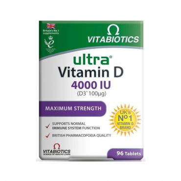 Vitabiotics Ultra Vitamin D 4000 IU 96tabs - Συμπληρώματα Διατροφής στο Pharmeden.gr