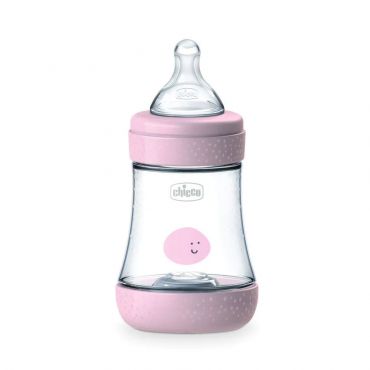Chicco Μπιμπερό Πλαστικό Perfect 5 Θηλή Σιλικόνη Ροζ 0m+ 150ml - Αξεσουάρ για Μωρά στο Pharmeden.gr