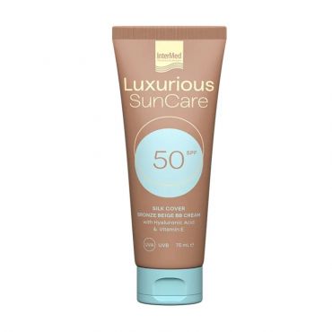 Luxurious Sun Care Silk Cover Bronze With Hyaluronic Acid SPF50 Bronze Beige BB Cream 75ml - Αντηλιακά στο Pharmeden.gr