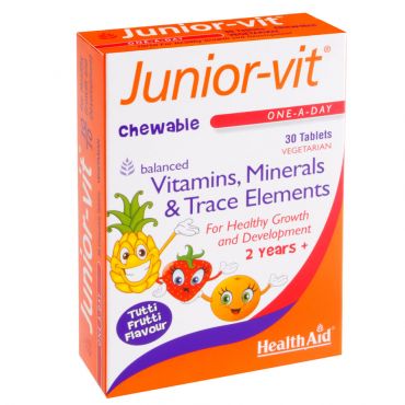 Health Aid Junior-Vit Chewable 30tabs - Βιταμίνες στο Pharmeden.gr