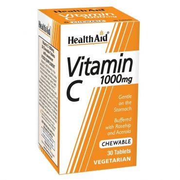 Health Aid Vitamin C 1000mg Chewable 30tabs - Βιταμίνες στο Pharmeden.gr