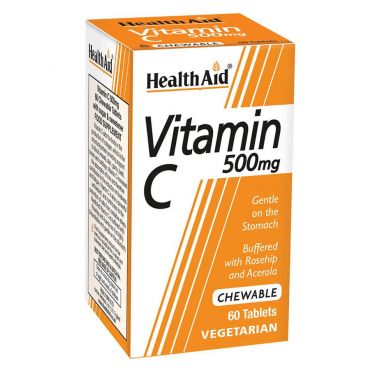 Health Aid Vitamin C 500mg Chewable 60tabs - Βιταμίνες στο Pharmeden.gr