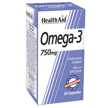 Health Aid Omega-3 750mg (epa 425mg, dha 325mg) 30caps - Συμπληρώματα Διατροφής στο Pharmeden.gr