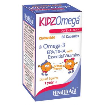 Health Aid KidzOmega 3 & Vitamins Chewable 60caps - Βιταμίνες στο Pharmeden.gr