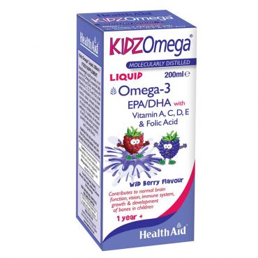 Health Aid KidzOmega Liquid 200ml - Βιταμίνες στο Pharmeden.gr