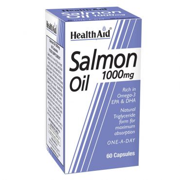 Health Aid Salmon Oil Concentrate 1000mg 60caps - Συμπληρώματα στο Pharmeden.gr
