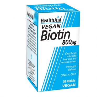 Health Aid Biotin 800µg 30tabs - Συμπληρώματα Διατροφής στο Pharmeden.gr