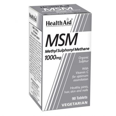 Health Aid MSM 1000mg & Vitamin C 90tabs - Συμπληρώματα Διατροφής στο Pharmeden.gr