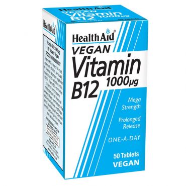 Health Aid Vitamin B12 (Cyanocobalamin) 50tabs - Συμπληρώματα Διατροφής στο Pharmeden.gr