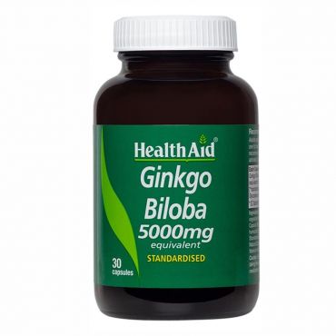 Health Aid Ginkgo Biloba Extract 5000mg 30caps - Συμπληρώματα Διατροφής στο Pharmeden.gr