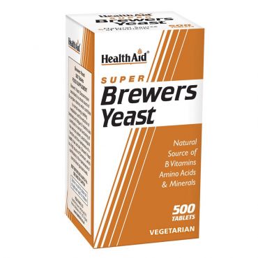 Health Aid Super Brewers Yeast 500tabs - Συμπληρώματα Διατροφής στο Pharmeden.gr