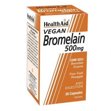 Health Aid Bromelain 500 mg 30 caps - Συμπληρώματα Διατροφής στο Pharmeden.gr