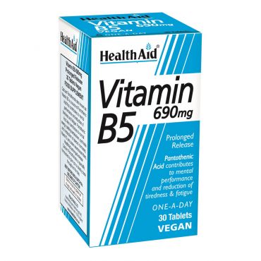 Health Aid Vitamin B5 30tabs Vegan - Βιταμίνες στο Pharmeden.gr