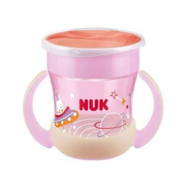 Nuk Mini Magic Cup Night με Χείλος και Καπάκι Ροζ 6m+ 160ml - Αξεσουάρ για Μωρά στο Pharmeden.gr