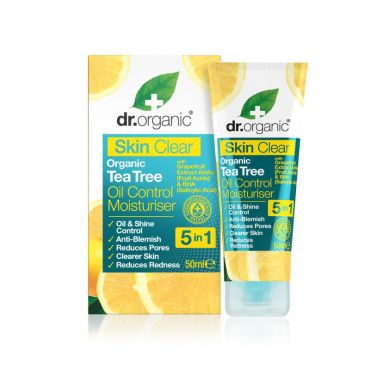 Dr. Organic Skin Clear Organic Tea Tree Oil Control Moisturiser 50ml - Πρόσωπο στο Pharmeden.gr