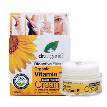 Dr. Organic Vitamin E Super Hydrating Cream 50ml - Πρόσωπο στο Pharmeden.gr