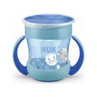 Nuk Mini Magic Cup Night με Χείλος και Καπάκι Μπλε 6m+ 160ml - Αξεσουάρ για Μωρά στο Pharmeden.gr