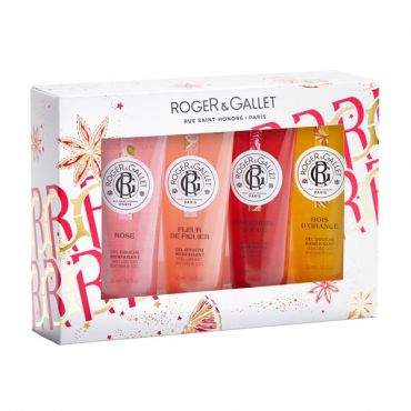 Roger & Gallet Xmas Set Wellbeing Shower Gels Collection με Rose 50ml & Fleur de Figuier 50ml & Gingembre Rouge 50ml & Bois d' Orange 50ml -  στο Pharmeden.gr