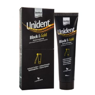 Intermed Unident Black & Gold Toothpaste 100ml - Στοματική Υγιεινή στο Pharmeden.gr