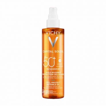 Vichy Capital Soleil Cell Protect Invisible Oil Αντηλιακό Λάδι SPF50+ 200ml - Αντηλιακά στο Pharmeden.gr