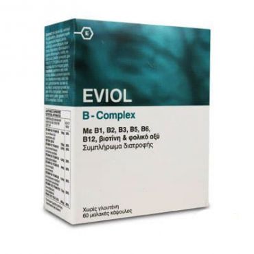 Eviol B-Complex Συμπλήρωμα Διατροφής 60 soft caps - Βιταμίνες στο Pharmeden.gr