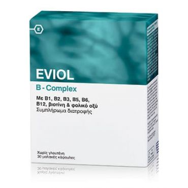 Eviol B-Complex Συμπλήρωμα Διατροφής 30 soft caps - Βιταμίνες στο Pharmeden.gr