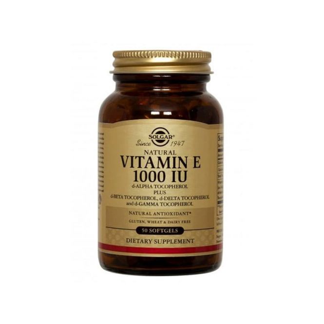 Solgar Vitamin E Natural 1000 Iu Natural 50caps - Βιταμίνες στο Pharmeden.gr