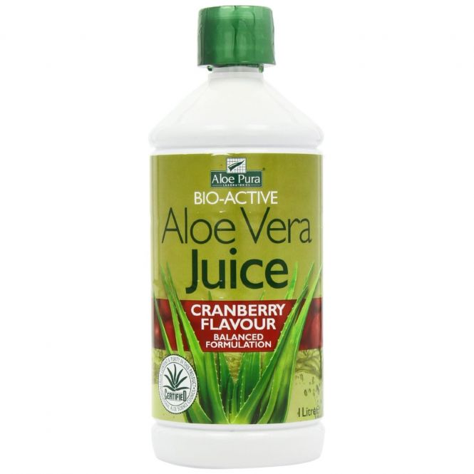 Optima Aloe Pura Aloe Vera Juice Cranberry Flavour 1000ml - Συμπληρώματα Διατροφής στο Pharmeden.gr